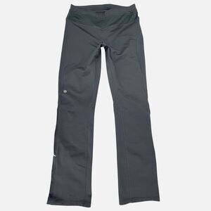 Athleta Runabout Yoga Bootcut Pants Women Size Small Gray Mesh Insets Reflective